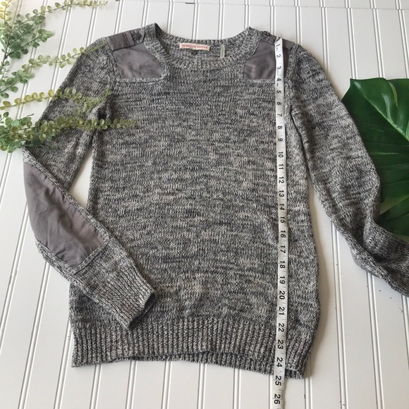 Rebecca Taylor sweater elbow patch grey marbled - Picture 3 of 8